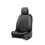 Καλύμματα Αυτοκινήτου Otom Coral Design Universal Full Δερματίνη Σετ Εμπρός / Πίσω 11 Τεμαχίων Μαύρο CRΑL-101