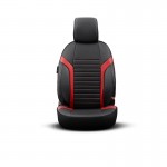 Καλύμματα Αυτοκινήτου Otom Coral Design Universal Full Δερματίνη Σετ Εμπρός / Πίσω 11 Τεμαχίων Μαύρο / Κόκκινο CRΑL-104