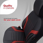Καλύμματα Αυτοκινήτου Otom Coral Design Universal Full Δερματίνη Σετ Εμπρός / Πίσω 11 Τεμαχίων Μαύρο / Κόκκινο CRΑL-104