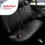 Καλύμματα Αυτοκινήτου Otom Coral Design Universal Full Δερματίνη Σετ Εμπρός / Πίσω 11 Τεμαχίων Μαύρο / Γκρι CRΑL-106