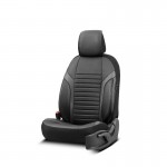 Καλύμματα Αυτοκινήτου Otom Coral Design Universal Full Δερματίνη Σετ Εμπρός / Πίσω 11 Τεμαχίων Μαύρο / Γκρι CRΑL-106