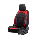 Καλύμματα Αυτοκινήτου Otom Progressive Design Universal Full Δερματίνη Σετ Εμπρός / Πίσω 11 Τεμαχίων Μαύρο / Κόκκινο ΡRG-104