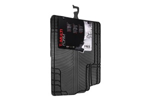 Πατάκια Αυτοκινήτου Universal Από Λάστιχο Gledring T-Multiform Μαύρο 4 Τεμάχια