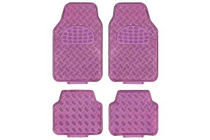 Πατάκια Αυτοκινήτου Universal Αλουμινίου Ροζ 4 Τεμάχια