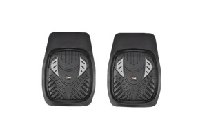 Πατάκια Αυτοκινήτου Universal Σκαφάκια Μπροστινά Μαύρα/Γκρι Yark 2 Τεμάχια