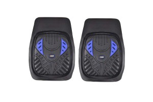 Πατάκια Αυτοκινήτου Universal Σκαφάκια Μπροστινά Μαύρα/Μπλε Yark 2 Τεμάχια