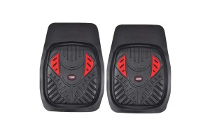 Πατάκια Αυτοκινήτου Universal Σκαφάκια Μπροστινά Μαύρα/Κόκκινο Yark 2 Τεμάχια