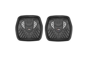 Πατάκια Αυτοκινήτου Universal Από Λάστιχο Σκαφάκια Πισινά Μαύρο/Γρκι Yark 2 Τεμάχια