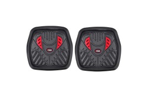 Πατάκια Αυτοκινήτου Universal Από Λάστιχο Σκαφάκια Πισινά Μαύρο/Κόκκινο Yark 2 Τεμάχια