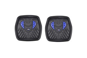 Πατάκια Αυτοκινήτου Universal Από Λάστιχο Σκαφάκια Πισινά Μαύρο/Μπλε Yark 2 Τεμάχια