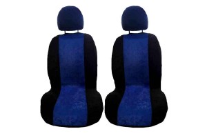 Πλατοκαθίσματα Αυτοκινήτου Μπροστινά Alcadara Super Fresh Μαύρο-Μπλε 2 Τεμάχια