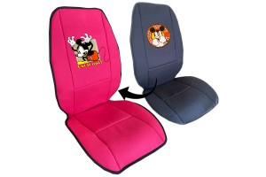 Πλατοκαθίσματα Double Face Καραβόπανο Disney Mickey Mouse / Donald Duck Κόκκινο / Μαύρο 2 Τεμάχια