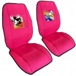 Πλατοκαθίσματα Double Face Καραβόπανο Disney Mickey Mouse / Donald Duck Κόκκινο / Μαύρο 2 Τεμάχια