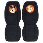 Πλατοκαθίσματα Double Face Καραβόπανο Disney Mickey Mouse / Donald Duck Κόκκινο / Μαύρο 2 Τεμάχια