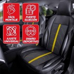 Πλατοκάθισμα Αυτοκινήτου Swiss Drive "Potenza" Ύφασμα Από Δερματίνη Μαύρο/Κίτρινο Ptnzylw 1 Τεμάχιο