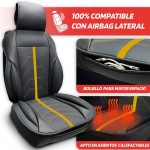 Πλατοκάθισμα Αυτοκινήτου Swiss Drive "Potenza" Ύφασμα Από Δερματίνη Μαύρο/Κίτρινο Ptnzylw 1 Τεμάχιο