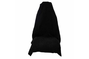 Πλατοκάθισμα Μπροστινό Πετσέτα Μαύρη Ριχτή 160x90cm 1 Τεμάχιο 02365