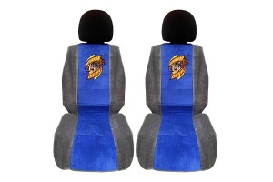 Πλατοκαθίσματα Μπροστινά 100% Πετσέτα Ταζ Wb Μπλε/Γκρι 2 Τεμάχια 2756-39