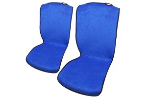 Πλατοκαθίσματα Μπροστινά Πετσέτα Cover Up Μπλε 2 Τεμάχια