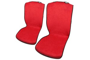 Πλατοκαθίσματα Μπροστινά Πετσέτα Cover Up Κόκκινο 2 Τεμάχια