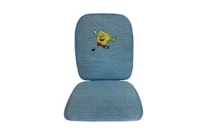 Πλατοκάθισμα Ψάθα Για Κάθισμα Αυτοκινήτου Μπομπ Σφουγγαράκης Τρέχει Για Αγκαλιά Γαλάζιο 1 Τεμάχιο