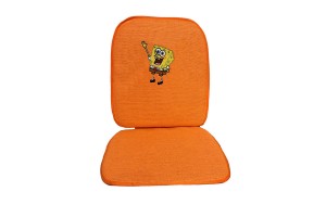 Πλατοκάθισμα Ψάθα Για Κάθισμα Αυτοκινήτου Μπομπ Σφουγγαράκης Tετραγωνοπαντελονής Πορτοκαλί 1 Τεμάχιο
