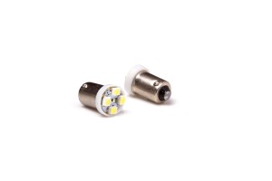 Λάμπα Led BA9S T4W 12volt 4 Led 0.65watt Λευκή 6000k 1 Τεμάχιο