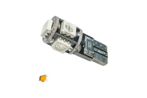 Λάμπα Led T10 12volt 1.2w Πορτοκαλί 1 Τεμάχιο