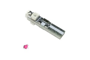 Λάμπα Led T5 3 Led 12volt 0.6watt Canbus Μωβ 1 Τεμάχιο