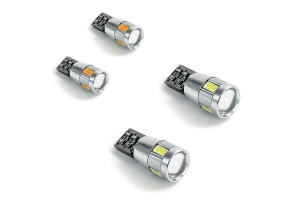 Λάμπες Led T10 12volt 6 Led Wedge Canbus Λευκό Φως 14193 2 Τεμάχια