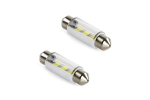 Λάμπες Led Σωληνωτές 36mm 6 Leds 12volt Λευκό Φως 14196 2 Τεμάχια