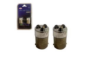 Λάμπες Led R5W BA15S 24V Φουντούκι Μπλε Χρώμα 2 Τεμάχια