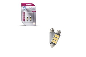 Λάμπες Led Σωληνωτές 41mm 9 Leds 12voltΛευκό Φως M-Tech LB816W 2 Τεμάχια