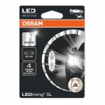 Λάμπα Led Σωληνωτή 31mm C5W SV8.5-8 12volt 1 Watt 6000k Osram 6438DWΡ-01Β 1 Τεμάχιο