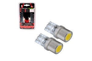 Λάμπες Led T10 12volt 1watt Λευκές Racesport LIT0237 2 Τεμάχια