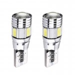 Λάμπες Led T10 12volt 6 Smd Led Canbus Λευκό Φως Canbus 600407 2 Τεμάχια