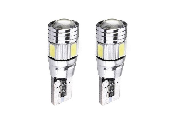 Λάμπες Led T10 12volt 6 Smd Led Canbus Λευκό Φως Canbus 600407 2 Τεμάχια