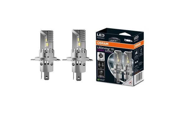 Λάμπες Led H4/H19 Osram Ledriving Hl Easy Gen2 12volt 25watt 1850/1500 Lm 6500k 2 Τεμάχια