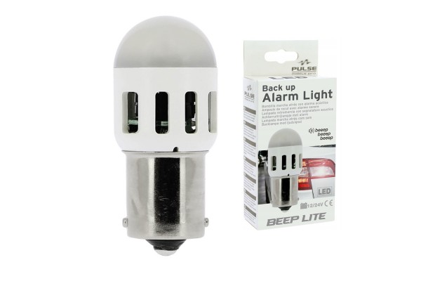 Λάμπα Led P21W BA15S 12V/24V Μονοπολική Για Όπισθεν Με Προειδοποιητικό Ήχο "Back Up Alarm" 1 Τεμάχιο