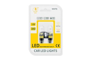 Λάμπες Led T10 12volt 15 Led Λευκό Φως 2 Τεμάχια