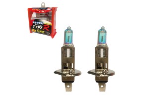 Λάμπες Αλογόνου H1 12V 55w Rainbow Blue Type-R TR-9101B 2 Τεμάχια