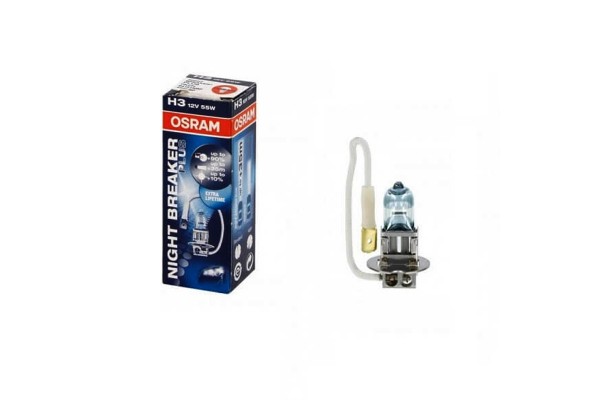 Λάμπα Αλογόνου H3 12V 55w Night Braker Plus +90% Osram 64151NBP 1 Τεμάχιο