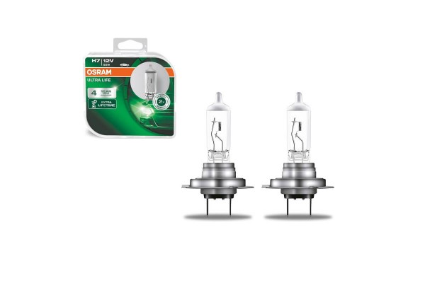 Λάμπες Αλογόνου H7 12V 55w Ultra Life Osram 64210ULT 2 Τεμάχια