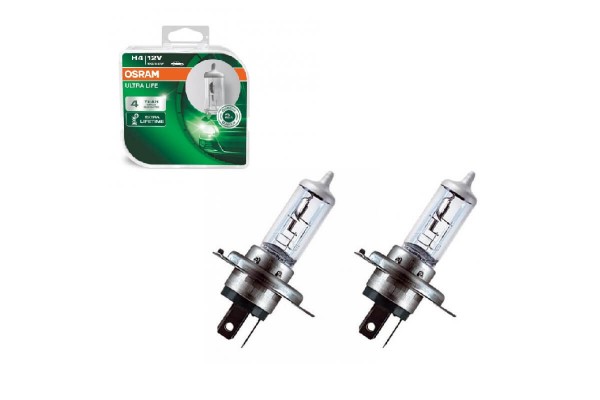 Λάμπες Αλογόνου H4 12V 60/55w Ultra Life Osram 64193ULT 2 Τεμάχια