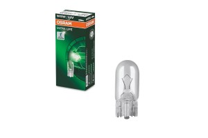 Λάμπα Αλογόνου T10 W5W 12V W2.1x9.5D Ultra Life Osram 2825ULT 1 Τεμάχιο