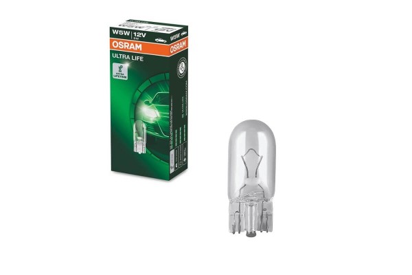 Λάμπα Αλογόνου T10 W5W 12V W2.1x9.5D Ultra Life Osram 2825ULT 1 Τεμάχιο