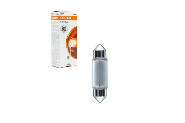 Λάμπα Σωληνωτή 36mm C10W SV8.5-8 12V 10W Original Osram 6461 1 Τεμάχιο