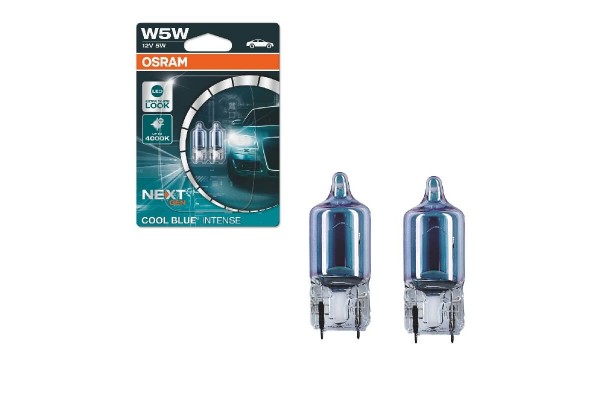 Λάμπες Αλογόνου T10 W5W 12V 5w Cool Blue Intense Next Generation Osram 2825CBN-02B 2 Τεμάχια