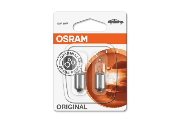 Λάμπες Αλογόνου BA9S 12V 5w Osram Original 64111-02B 2 Τεμάχια