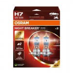 Λάμπες Αλογόνου H7 12V 55w Night Braker +220% Osram 64210NB220-2HB 2 Τεμάχια